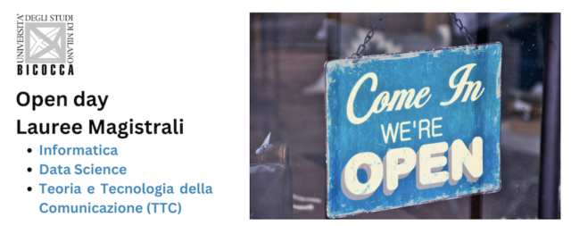 Open day 2024 Lauree Magistrali Informatica, Data Science, TTC