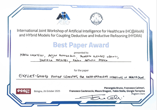 Best Paper Award Locatelli 2025